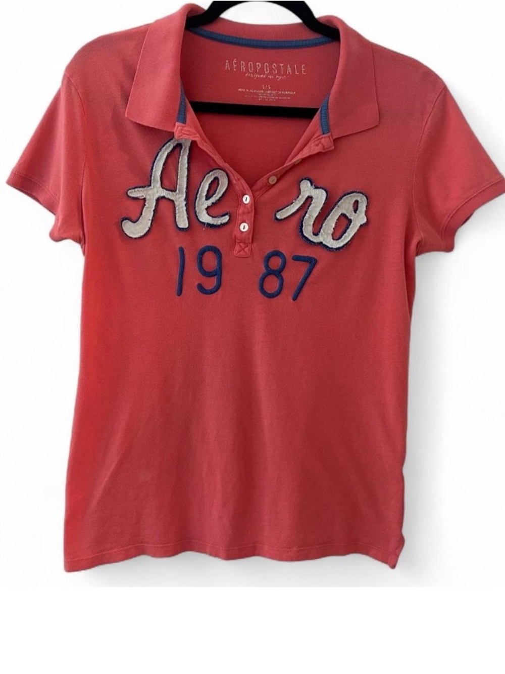 Y2K Aeropostale Polo Shirt Vintage Preppy Academia Top Large